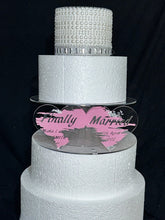 Load image into Gallery viewer, Personalised Cake stand, [ Acrylic cake separator [ Birthday cake stand by Crystal wedding uk