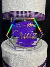 Load image into Gallery viewer, Personalised Cake stand, [ Acrylic cake separator [ Birthday cake stand by Crystal wedding uk