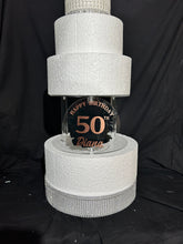 Load image into Gallery viewer, Personalised Cake stand, [ Acrylic cake separator [Wedding. Birthday cake stand by Crystal wedding uk