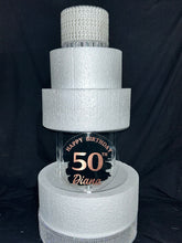 Load image into Gallery viewer, Personalised Cake stand, [ Acrylic cake separator [Wedding. Birthday cake stand by Crystal wedding uk