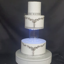 Load image into Gallery viewer, LED cake separator, Light up wedding cake divider, cake spacer by Crystal wedding uk