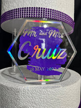 Load image into Gallery viewer, Personalised Cake stand, [ Acrylic cake separator [ Birthday cake stand by Crystal wedding uk