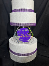 Load image into Gallery viewer, Personalised Cake stand, [ Acrylic cake separator [ Birthday cake stand by Crystal wedding uk