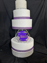 Load image into Gallery viewer, Personalised Cake stand, [ Acrylic cake separator [ Birthday cake stand by Crystal wedding uk