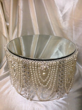 Load image into Gallery viewer, Wedding cake stand, Pearl & crystal cake plate. by Crystal wedding uk