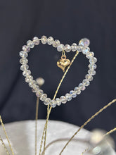 Load image into Gallery viewer, Heart spray Cake topper AB Glass crystal beads by Crystal wedding uk