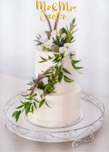 Load image into Gallery viewer, Wedding Cake topper, Personalized cake topper, Rustic cake topper, Custom Mr Mrs cake topper, Wedding Cake topper by Crystal wedding uk