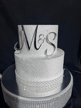 Load image into Gallery viewer, Wedding Cake fropper, Personalized cake topper, Rustic cake topper, Custom monogram cake topper, Wedding Cake topper by Crystal wedding uk