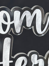 Load image into Gallery viewer, Marble Cake topper, Personalized cake topper, marble effect topper, Custom monogram cake topper, Wedding Cake topper by Crystal wedding uk