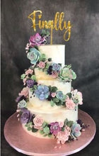 Load image into Gallery viewer, Wedding Cake topper, Finally cake topper, Rustic cake topper, Custom couples cake topper, Wedding Cake topper by Crystal wedding uk