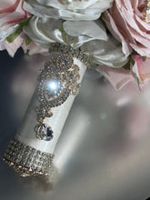 Load image into Gallery viewer, Bridal Brooch Bouquet, Vintage style, Ivory blush Wedding Bouquet, Gold Jeweled Bouquet, Brooch Bouquet, Unique, Silk Flower Bouquet,