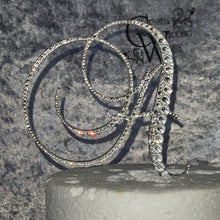 Load image into Gallery viewer, Swarovski Crystal Cake Topper: 5" Monogram Rhinestone Letter