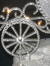 Load image into Gallery viewer, Swarovski Crystal Carriage Cake Topper: Fairytale Wedding Decoration