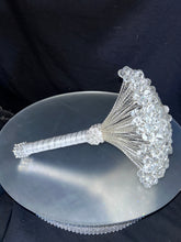 Load image into Gallery viewer, Clear Crystal bouquet, Brides wire bead jewel bouquet. rose gold. silver or Gold by Crystal wedding uk