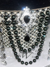 Load image into Gallery viewer, Wedding cake stand, Pearl & crystal cake plate. by Crystal wedding uk