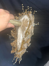 Load image into Gallery viewer, Gold Rhinestone Crystal Bridal Bouquet: Sparkling Wedding Accessory
