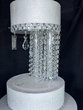 Load image into Gallery viewer, Crystal Chandelier Cake Stand Set: LED Wedding Display (6/8/12 Inch)
