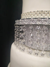 Load image into Gallery viewer, Faux Crystal Diamante cake separator 6" 8" 10" 12" & light feature by Crystal wedding uk