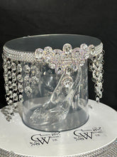 Load image into Gallery viewer, Glass slipper cake separator, shoe wedding cake separator ,8" cake divider by Crystal wedding uk