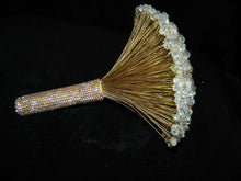 Load image into Gallery viewer, Crystal bead Bouquet, Bridal wedding flowers, brides bouquet bling sparkle alternative flowers by Crystal wedding uk