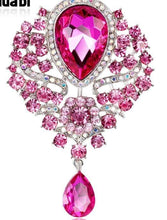 Load image into Gallery viewer, Feather Fan bouquet, custom brooch bridal fan. Great Gatsby wedding style 1920's by Crystal wedding uk