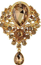 Load image into Gallery viewer, Feather Fan bouquet, custom brooch bridal fan. Great Gatsby wedding style 1920's by Crystal wedding uk