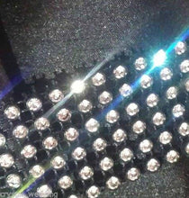 Load image into Gallery viewer, Crystal Tie Backs, Pair of Curtain hold backs for REAL STONES black base by Crystal wedding uk