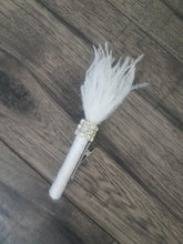 Load image into Gallery viewer, Feather Crystal 4pcs rhinestone Boutonnière -ANY COLOUR by Crystal wedding uk