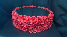 Load image into Gallery viewer, Red Rose wedding cake stand - round or square all sizes many other rose colours too! by Crystal wedding uk