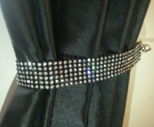 Load image into Gallery viewer, Curtain tie backs, Pair (x2) Of Diamante RHINESTONE Crystals, hold Backs for Curtains & Voiles by Crystal wedding uk