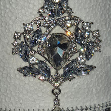 Load image into Gallery viewer, Cake brooch, Droplet style crystal rhinestone cake decoration by Crystal wedding uk