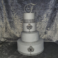 Load image into Gallery viewer, Cake brooch, Droplet style crystal rhinestone cake decoration by Crystal wedding uk