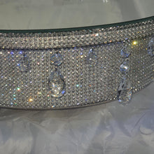 Load image into Gallery viewer, Wedding cake stand, glass Crystal rhinestone, droplet design+ LED lights, round or square all sizes. by Crystal wedding uk