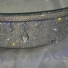 Load image into Gallery viewer, Wedding cake stand, glass Crystal rhinestone, droplet design+ LED lights, round or square all sizes. by Crystal wedding uk