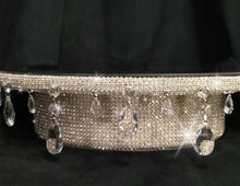 Load image into Gallery viewer, Wedding cake stand, glass Crystal rhinestone, droplet design+ LED lights, round or square all sizes. by Crystal wedding uk