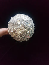 Load image into Gallery viewer, Brooch bouquet, Jewel crystal wedding bouquet. by Crystal wedding uk