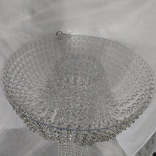 Load image into Gallery viewer, Acrylic Cake Stand table, Chandelier style floor standing cake platform. + led by Crystal wedding uk
