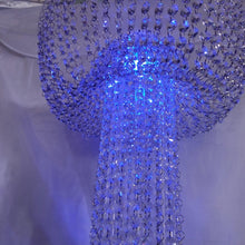 Load image into Gallery viewer, Acrylic Cake Stand table, Chandelier style floor standing cake platform. + led by Crystal wedding uk