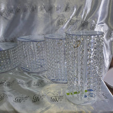 Load image into Gallery viewer, Crystal cake stands, SET OF 6 tiers,crystal wedding cake display with Led lights by Crystal wedding uk