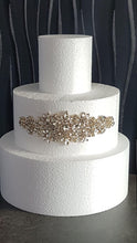 Load image into Gallery viewer, Cake brooch, crystal rhinestone cake decoration - Silver, Gold or Rose gold, FA-336 by Crystal wedding uk
