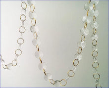 Load image into Gallery viewer, GLASS Crystal Garland 1 metre , Centerpiece Decoration Wedding Reception decor REAL crystal beads, gold or clear, by Crystal wedding uk