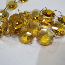 Load image into Gallery viewer, GLASS Crystal Garland 1 metre , Centerpiece Decoration Wedding Reception decor REAL crystal beads, gold or clear, by Crystal wedding uk