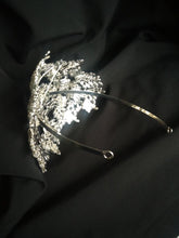 Load image into Gallery viewer, large Vintage couture inspired crystal tiara side hair piece by Crystal wedding uk