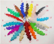 Load image into Gallery viewer, Bridesmaid Feather Fan bouquet, flower girl wand, Great Gatsby 1920's wedding - ANY COLOUR by Crystal wedding uk