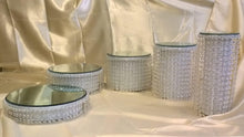 Load image into Gallery viewer, Crystal cake stands crystal covered solid base tiered design wedding cake stands by Crystal wedding uk