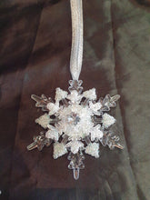 Load image into Gallery viewer, Snowflake hanging bouquet, Winter wedding accessory by Crystal wedding uk