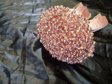 Load image into Gallery viewer, Rose gold Crystal Wedding bouquet, Brides wire bouquet, rose gold bouquet by Crystal wedding uk