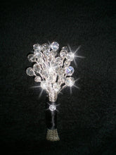 Load image into Gallery viewer, Crystal boutonnière Buttonhole or wrist Corsage,prom corsage, wedding cuff by Crystal wedding uk