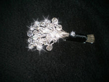 Load image into Gallery viewer, Crystal boutonnière Buttonhole or wrist Corsage,prom corsage, wedding cuff by Crystal wedding uk