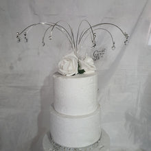 Load image into Gallery viewer, Rose cake topper, Crystal heart fountain